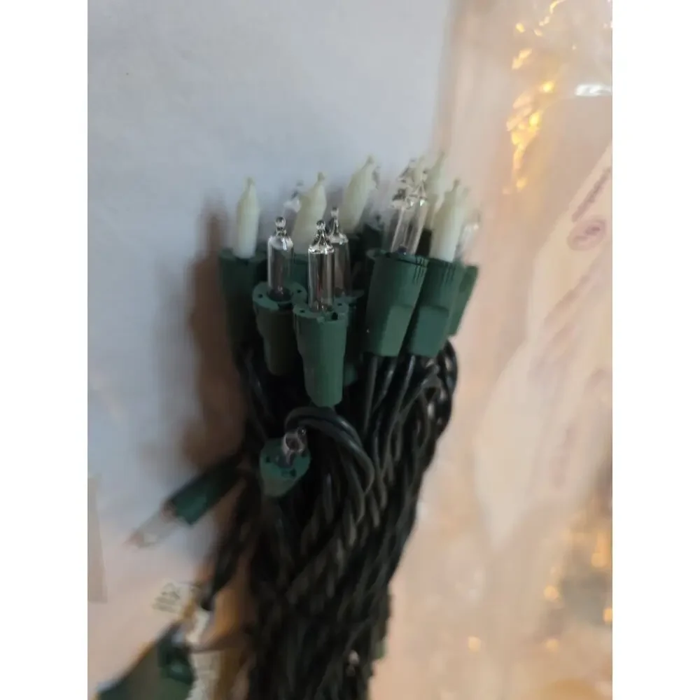 GKI Perm-O-Snap Mini Christmas Lights lot of 5 light strings Red White Clear